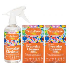 Refillable Non-Toxic Everyday Cleaner Starter Kit (Bottle + 2 Refills)